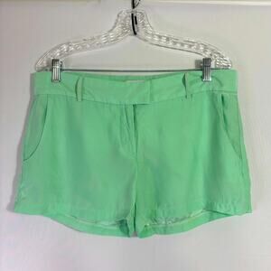 Amanda Uprichard Mint Green 100% Silk Shorts Size Large HH0644